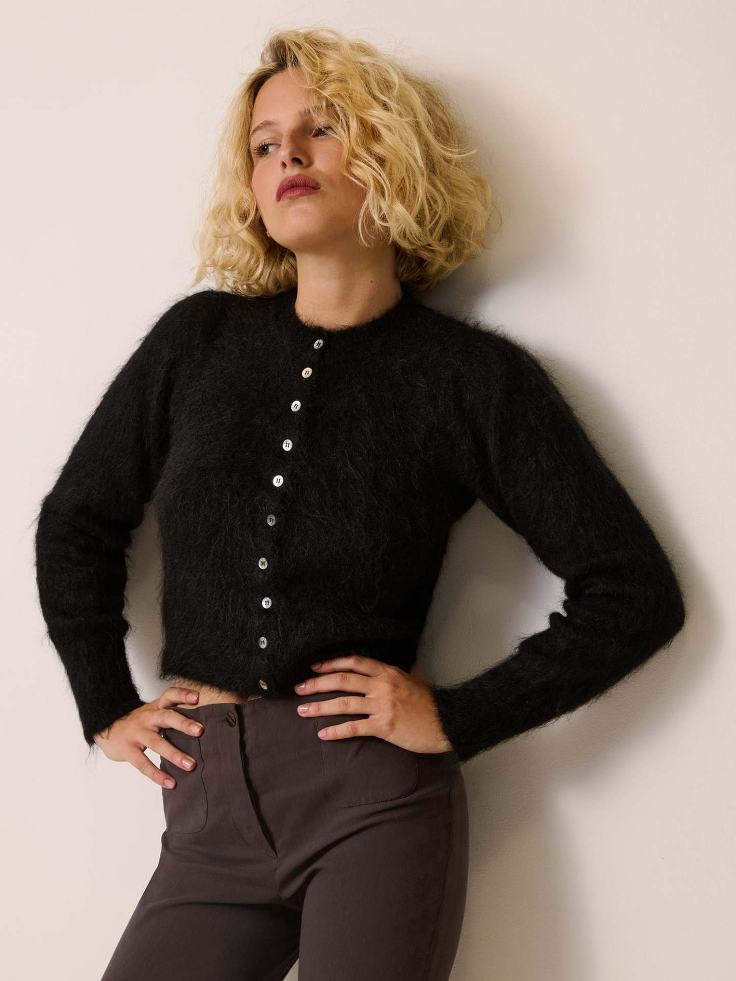 Cardigan ABELINA - Uni Noir