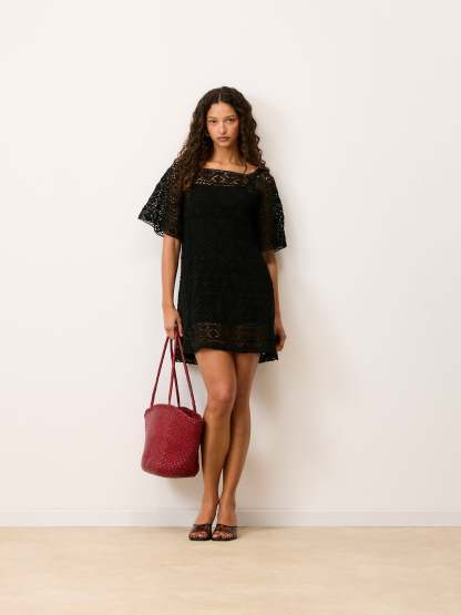 Robe HOLLY - CROCHET NOIR