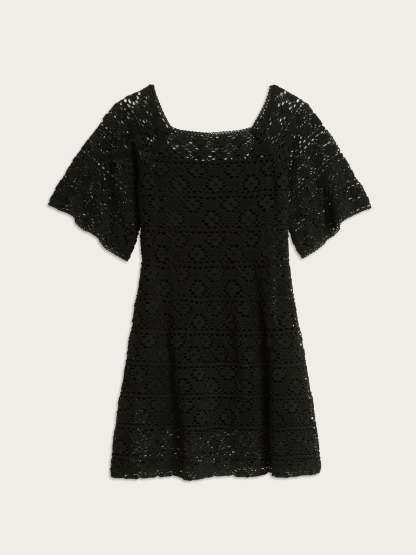 Robe HOLLY - CROCHET NOIR