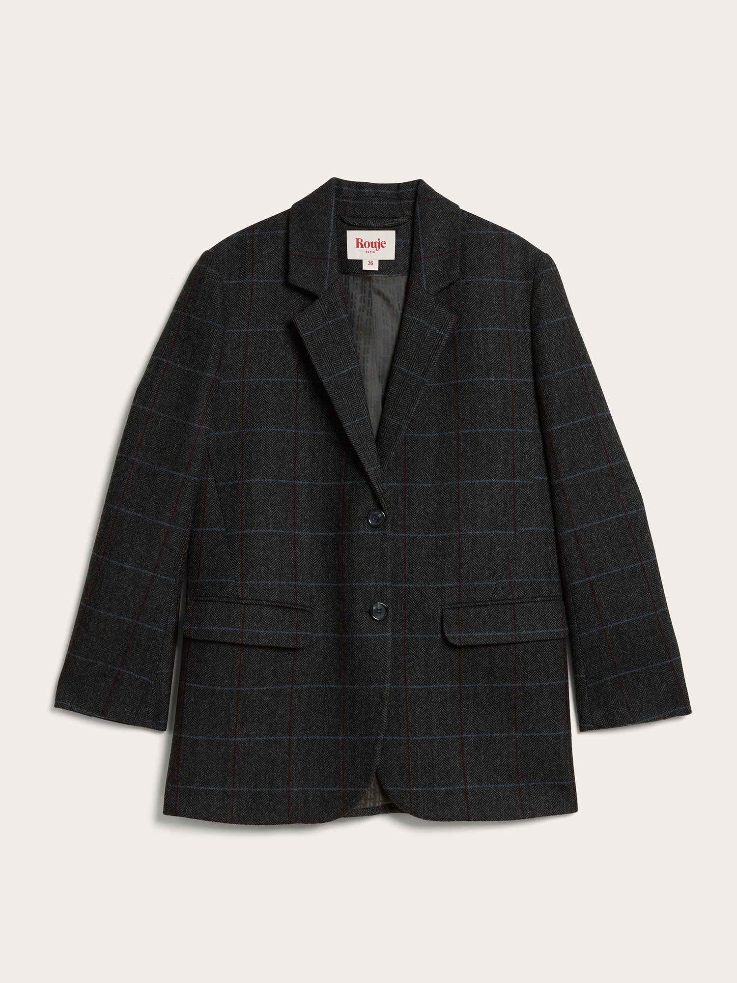 Veste JACQUES - CARREAUXCHEVRON GRIS