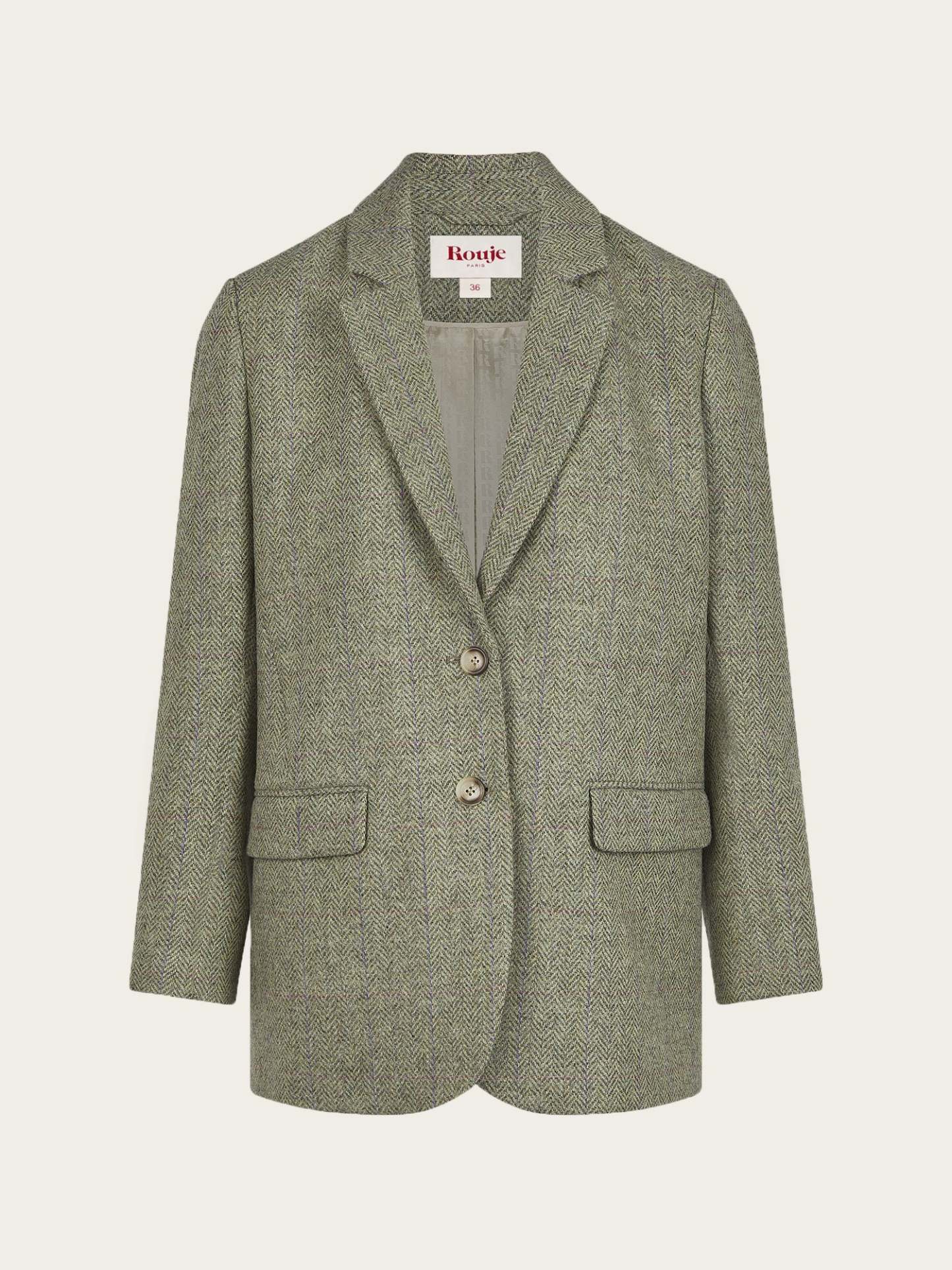 Veste JACQUES - Chevron Carreaux Menthe