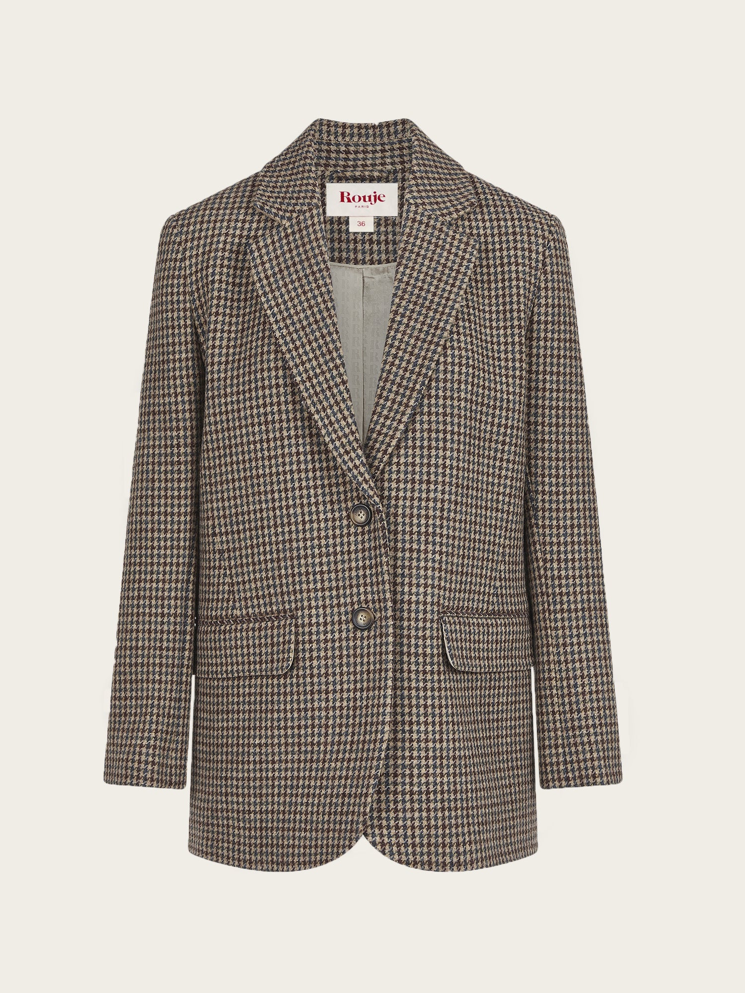 Veste JACQUES - Pied De Poule Moutarde