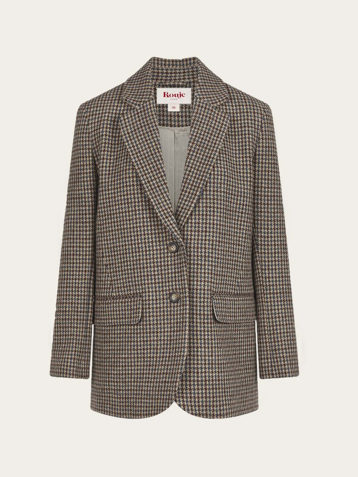 Veste JACQUES - Pied De Poule Moutarde