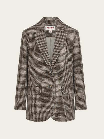 Veste JACQUES - Pied De Poule Moutarde