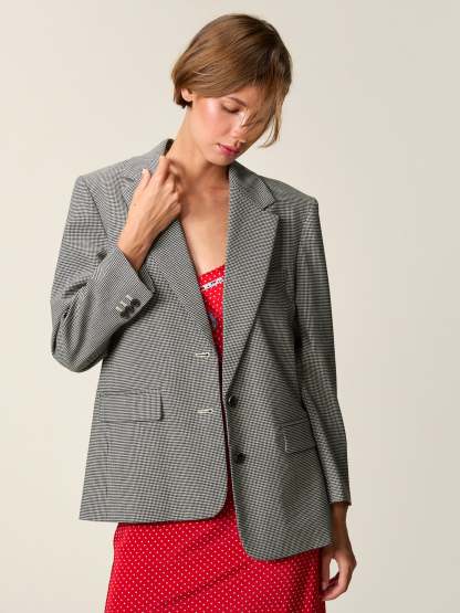 Veste GAMINE - Vichy Noir
