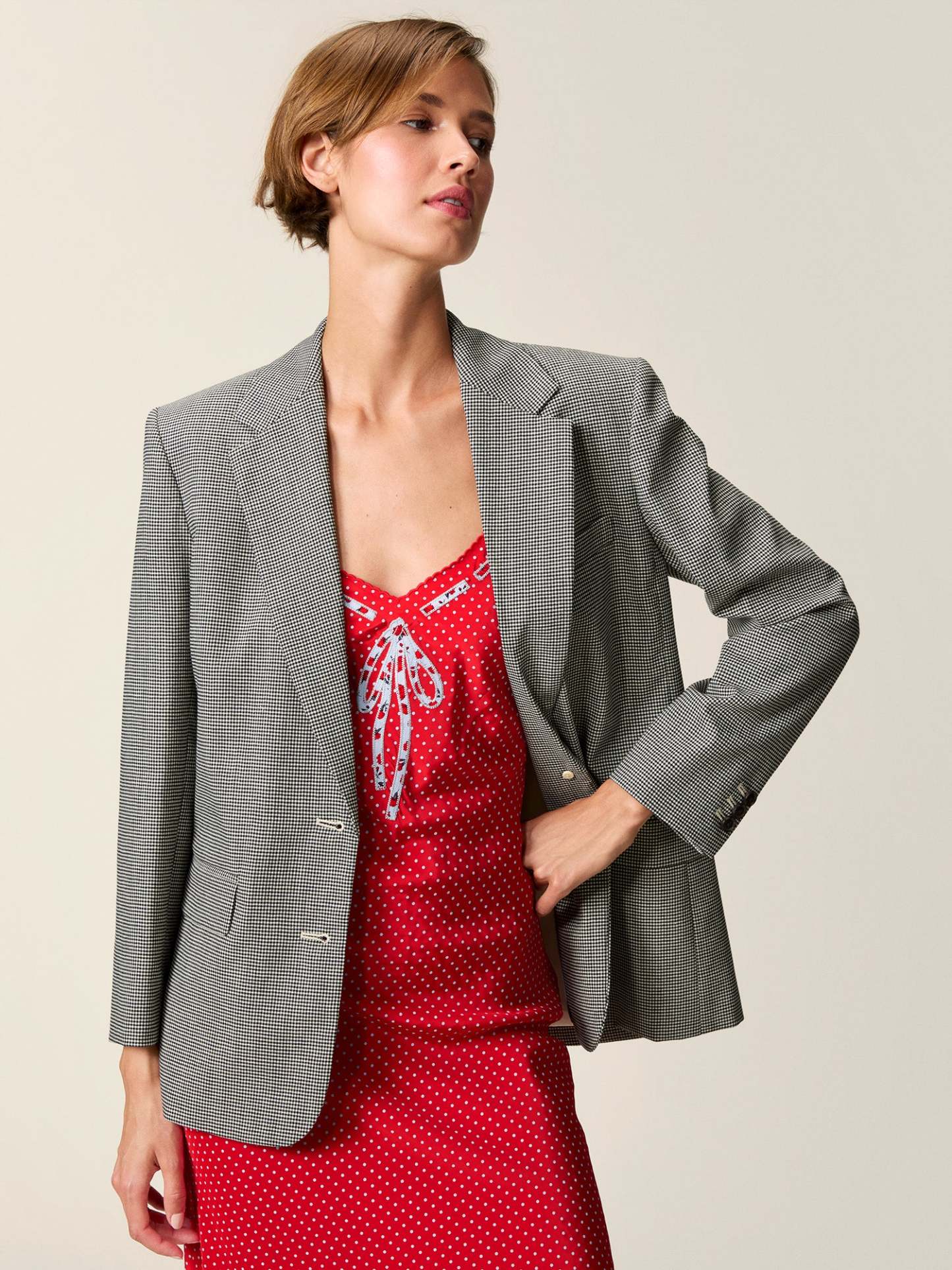Veste GAMINE - Vichy Noir