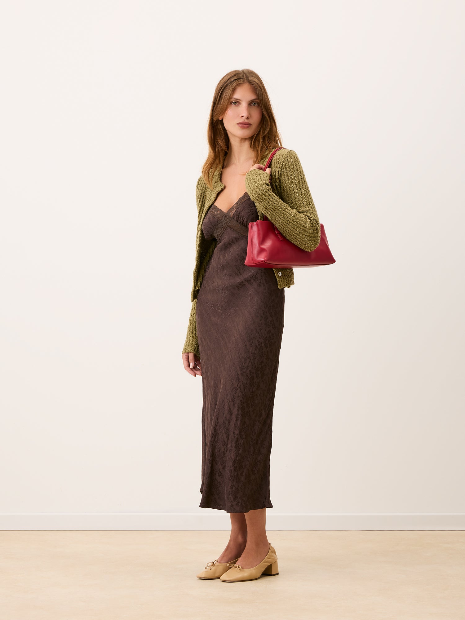 Robe JENNA - JACQUARDFLEURS  CAFE