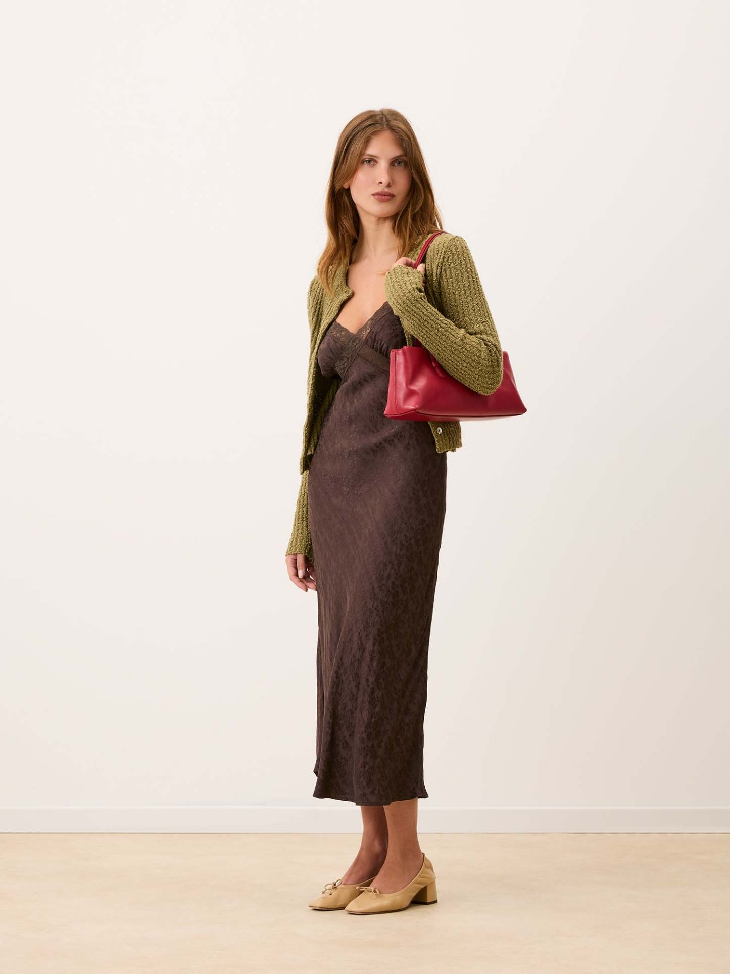 Robe JENNA - JACQUARDFLEURS  CAFE