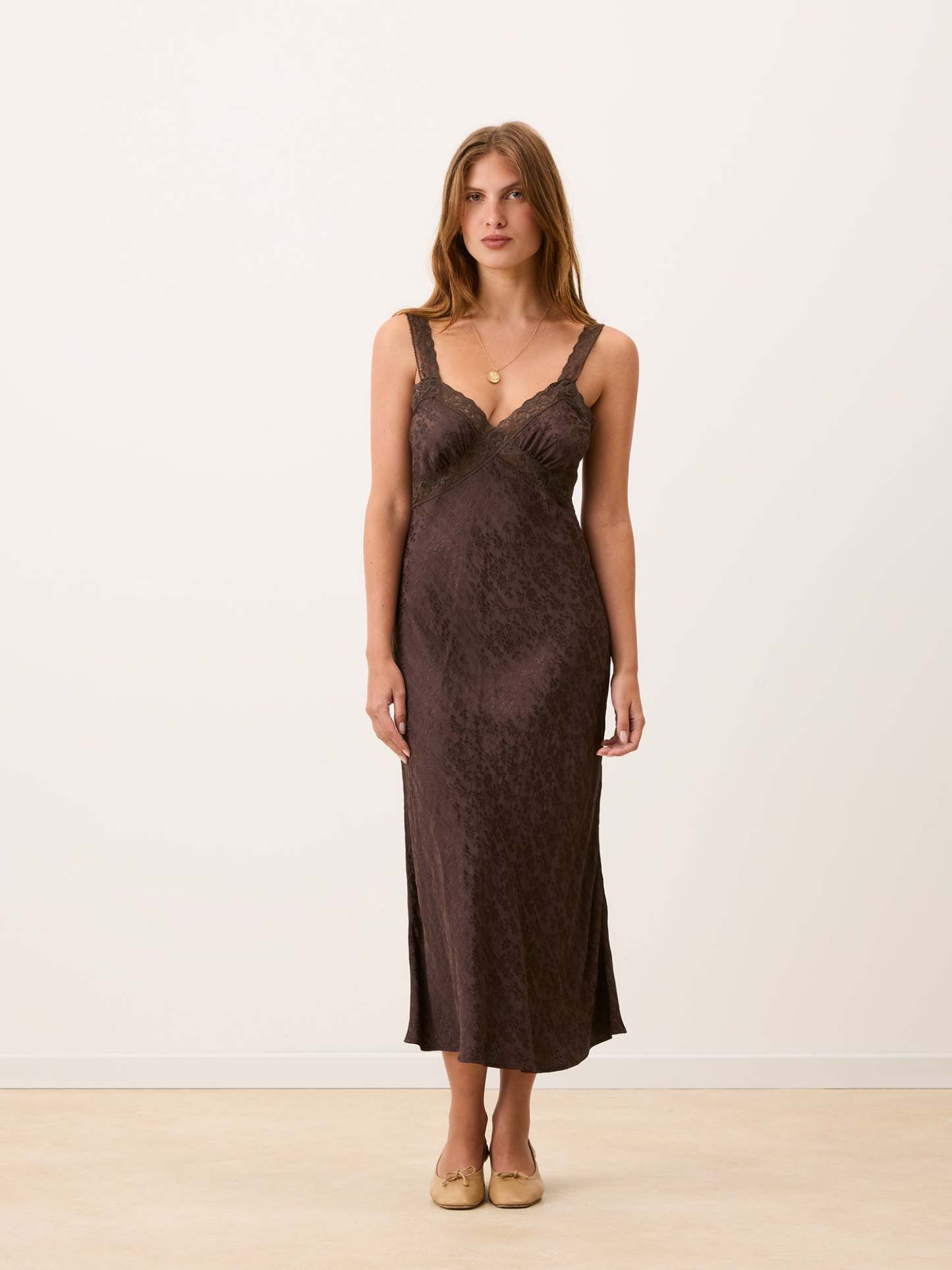 Robe JENNA - JACQUARDFLEURS  CAFE