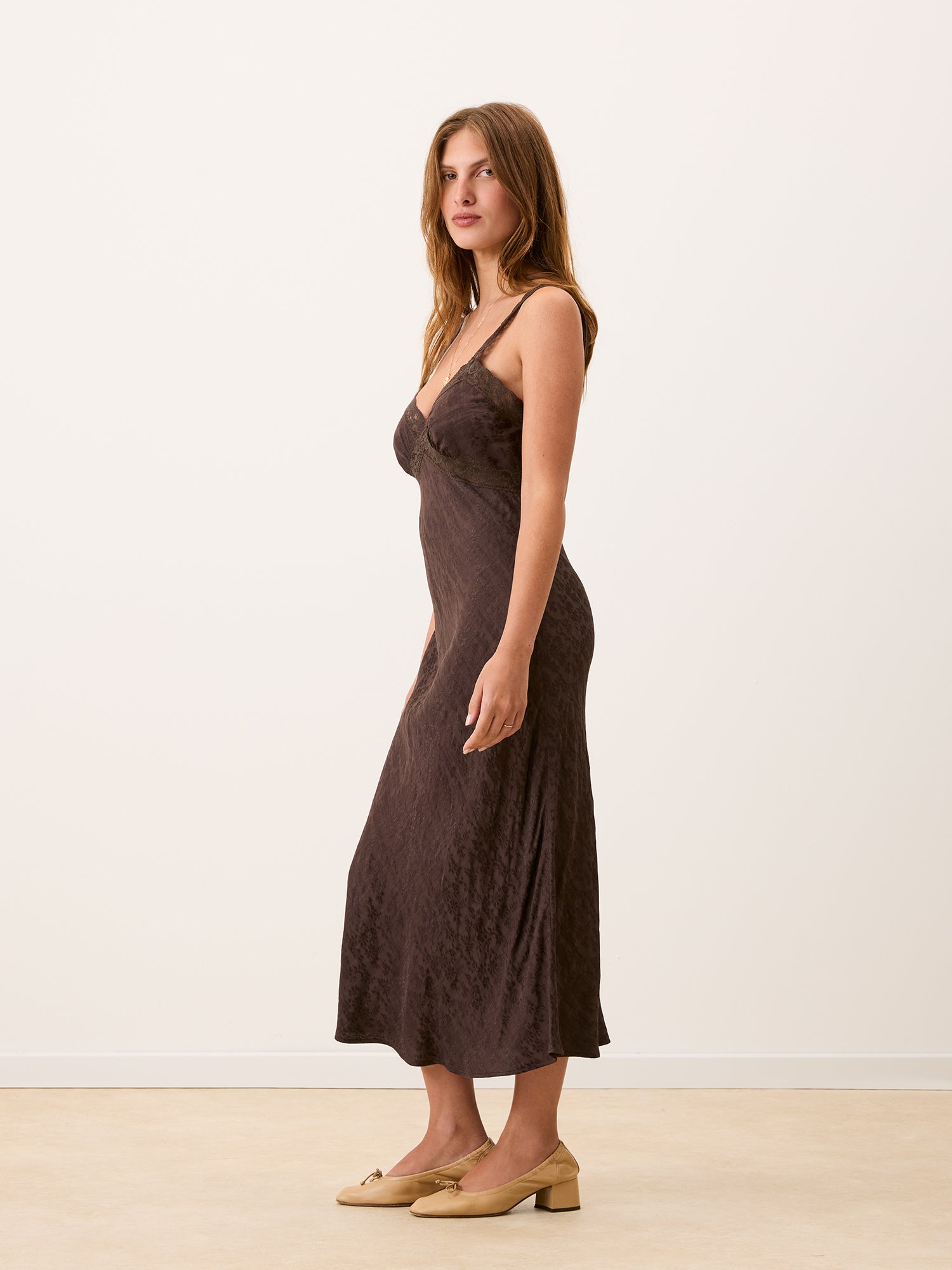 Robe JENNA - JACQUARDFLEURS  CAFE