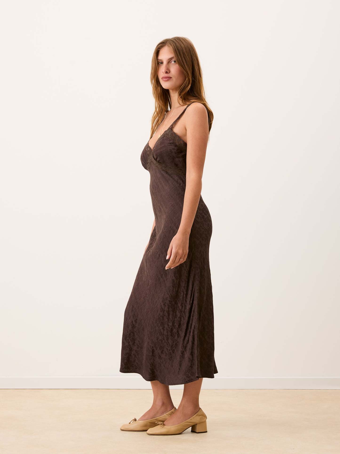 Robe JENNA - JACQUARDFLEURS  CAFE