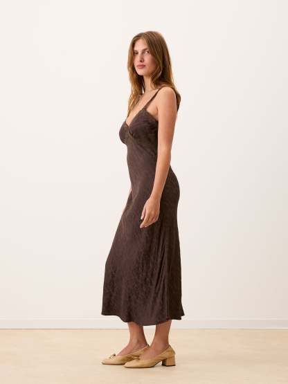 Robe JENNA - JACQUARDFLEURS  CAFE