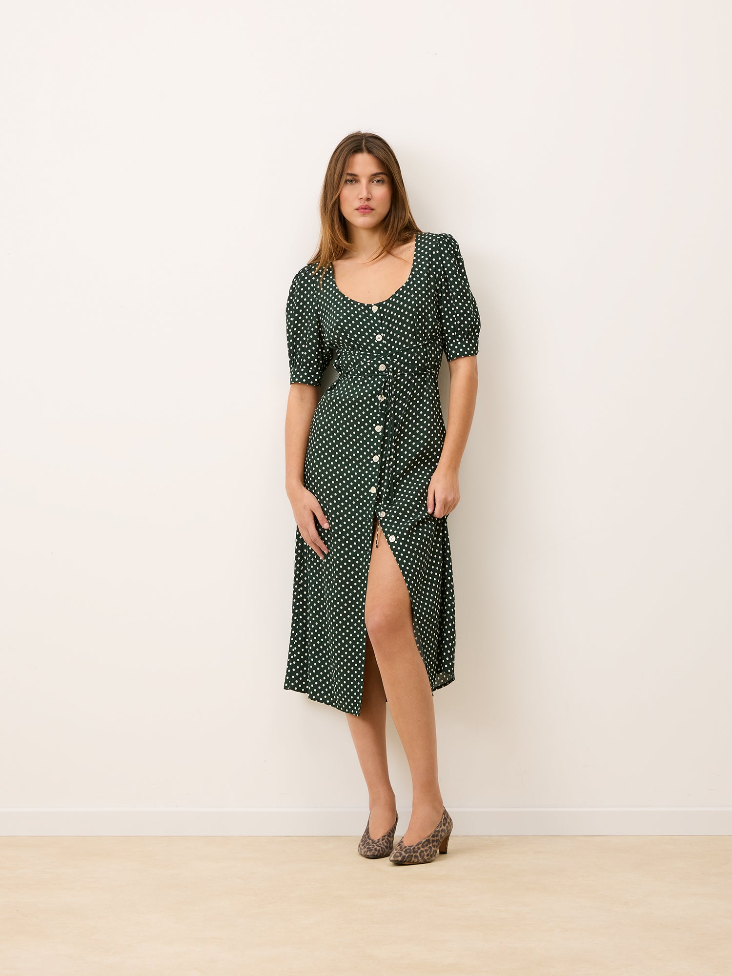 Robe JULIA - POIS VERT