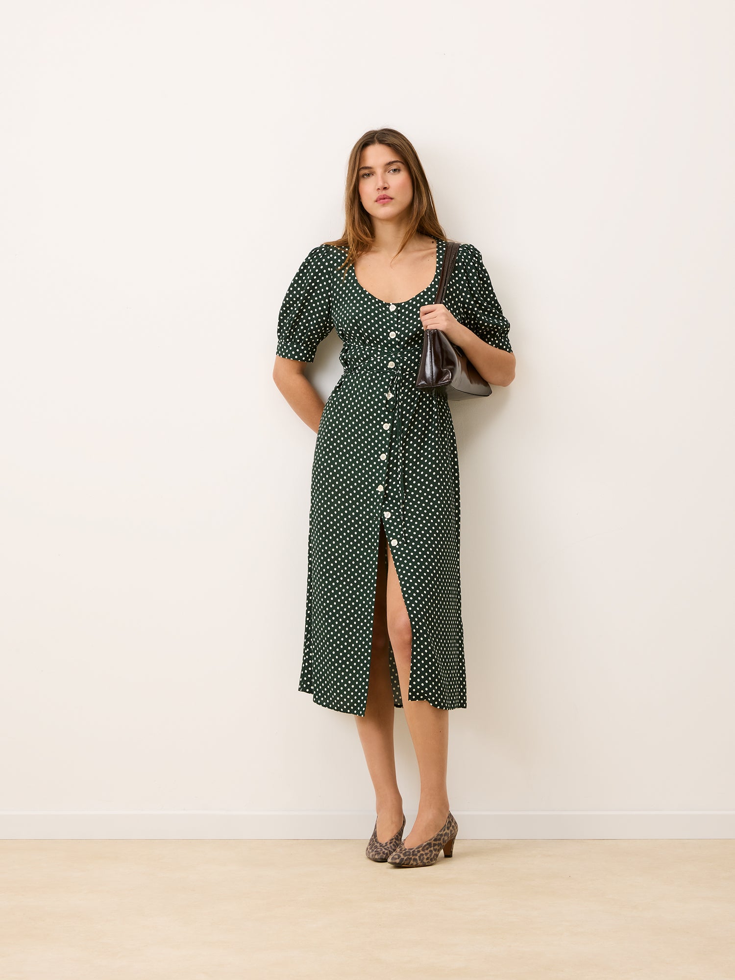 Robe JULIA - POIS VERT
