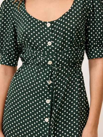 Robe JULIA - POIS VERT