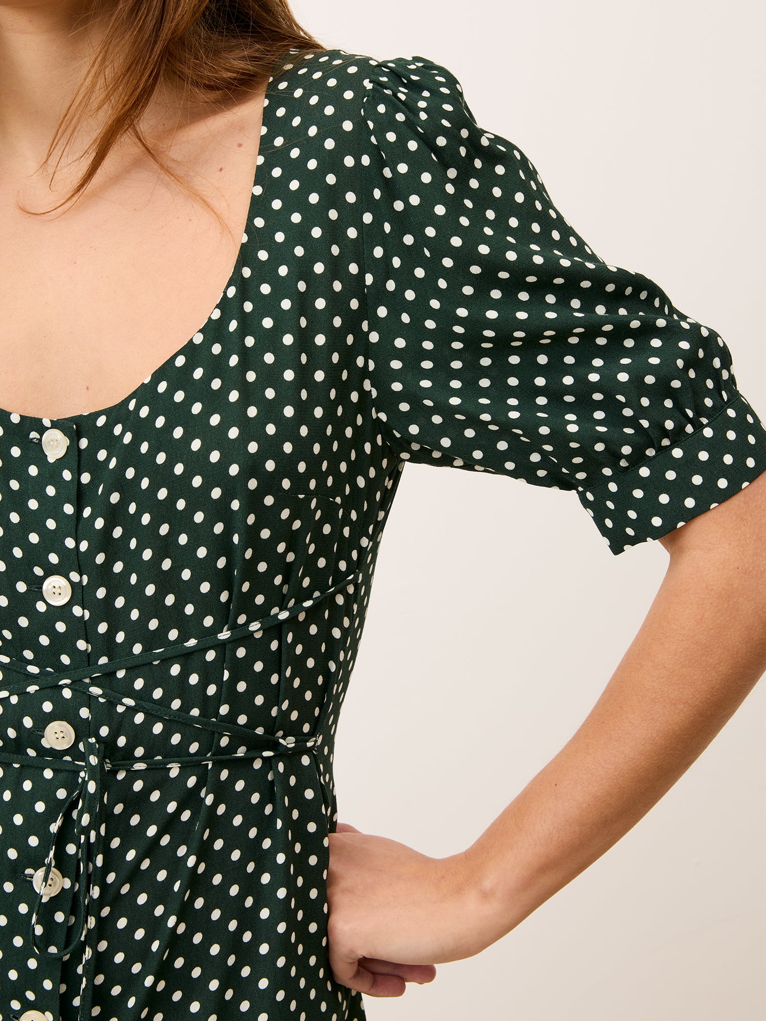 Robe JULIA - POIS VERT