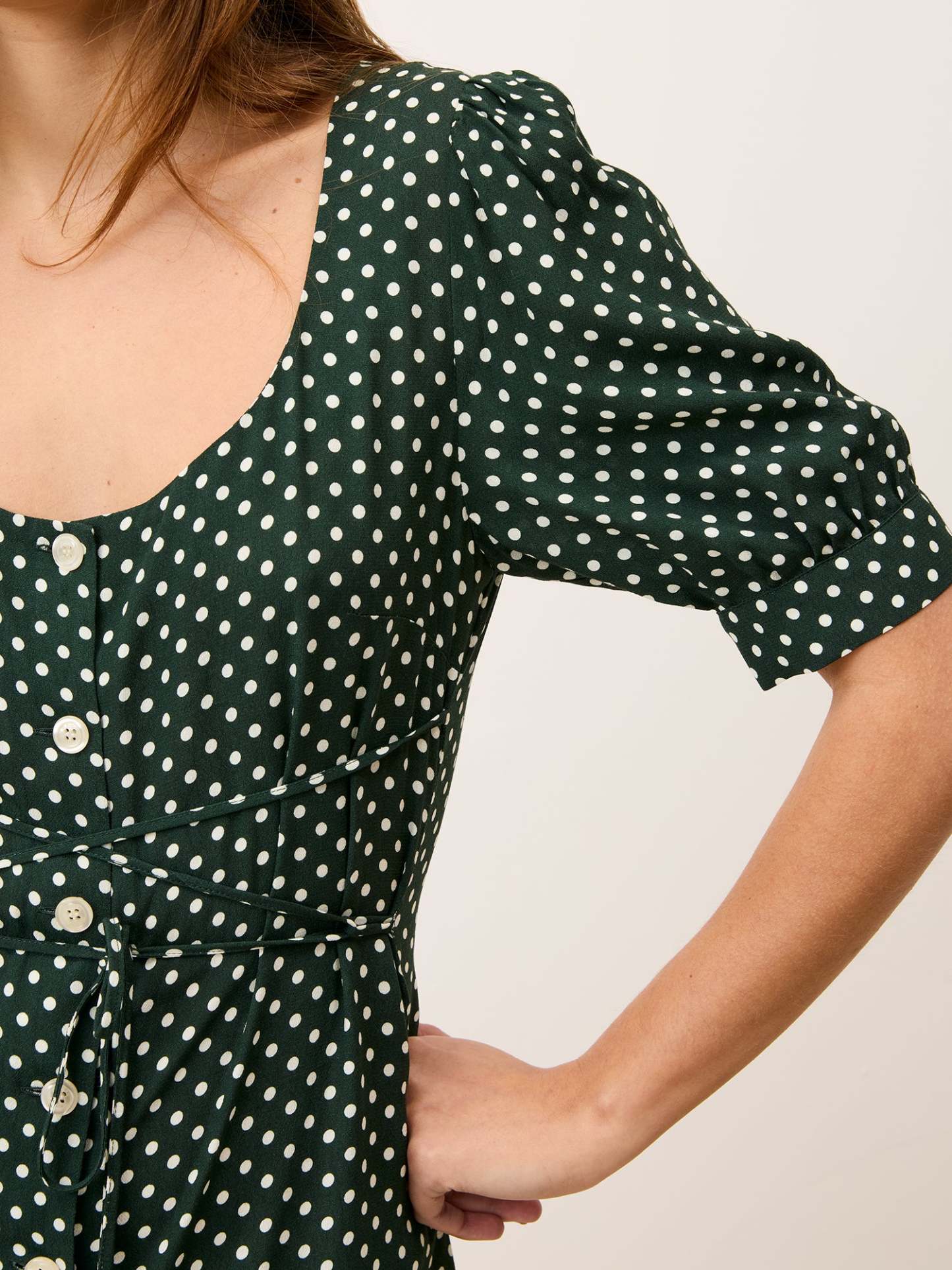 Robe JULIA - POIS VERT