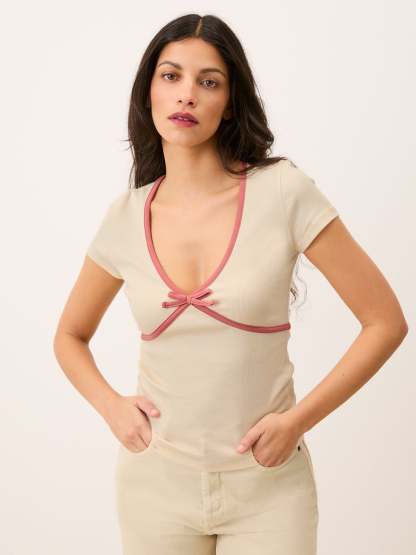 T-shirt KARENE - Uni Ecru