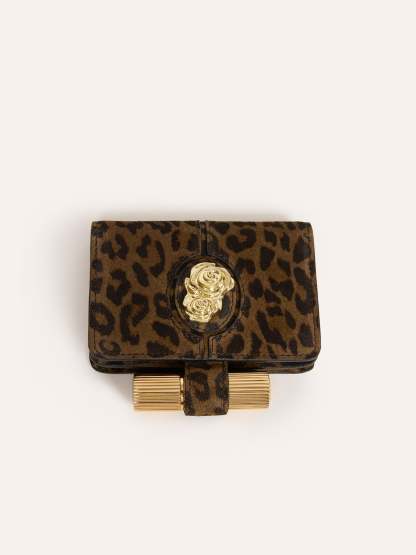 Portefeuille KIKI - Suede Léopard