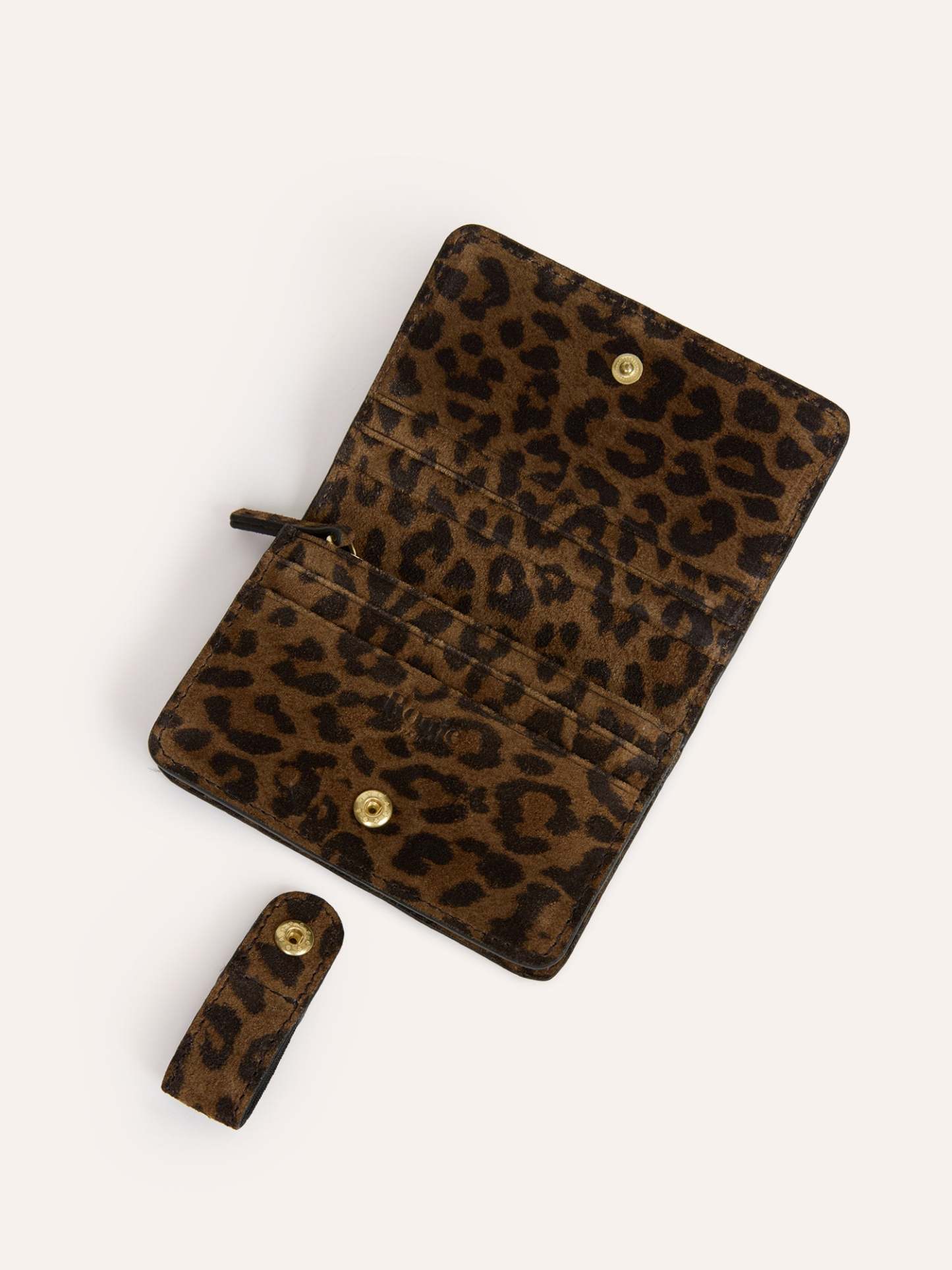 Portefeuille KIKI - Suede Léopard