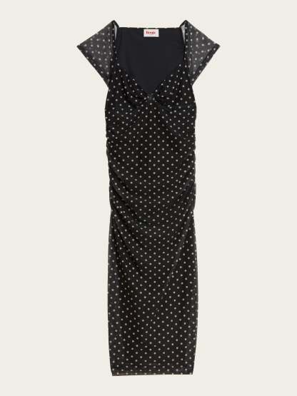 Robe LALY - Pois Carmen Noir