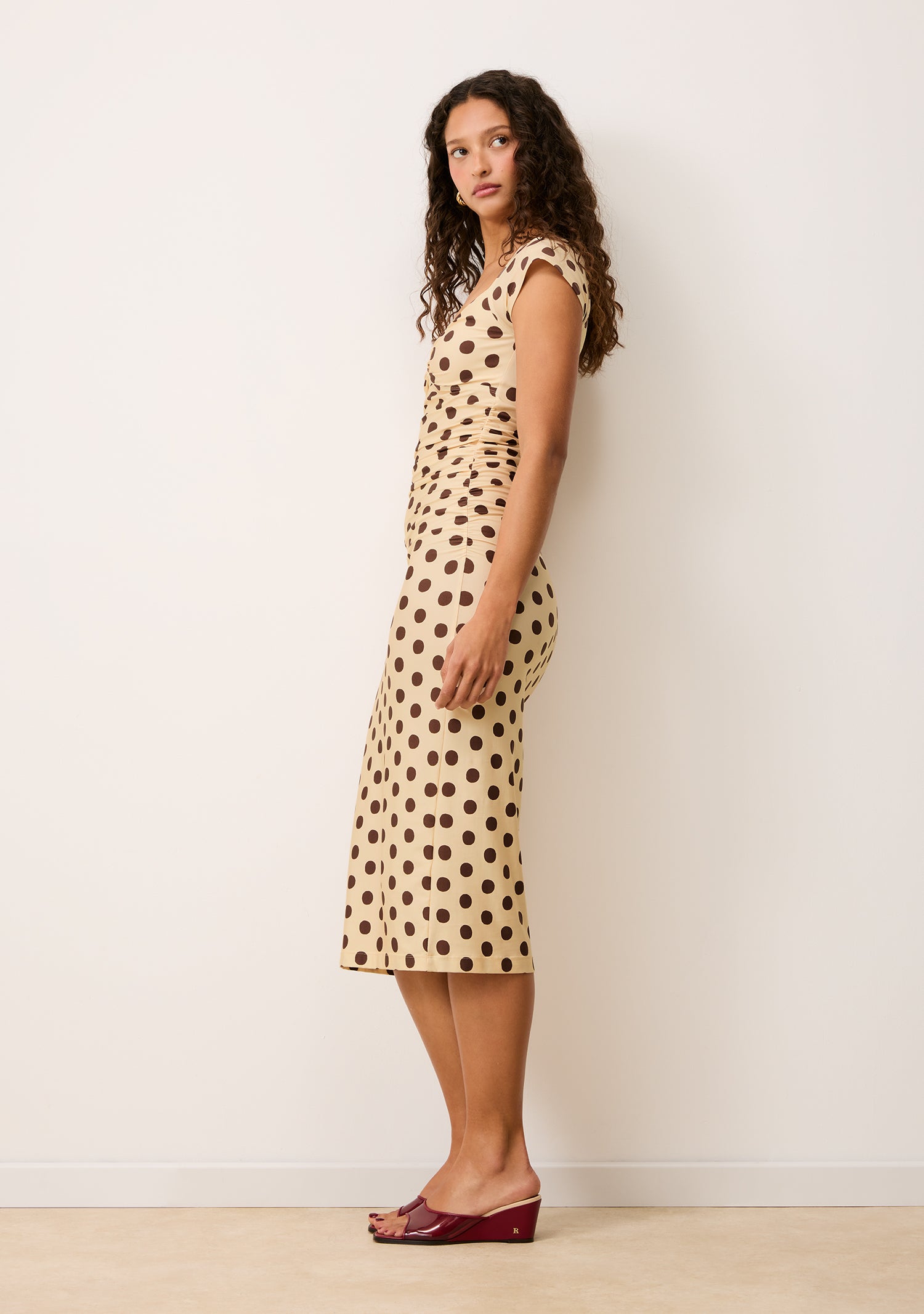 Robe LALY - DOTTIE CRÈME