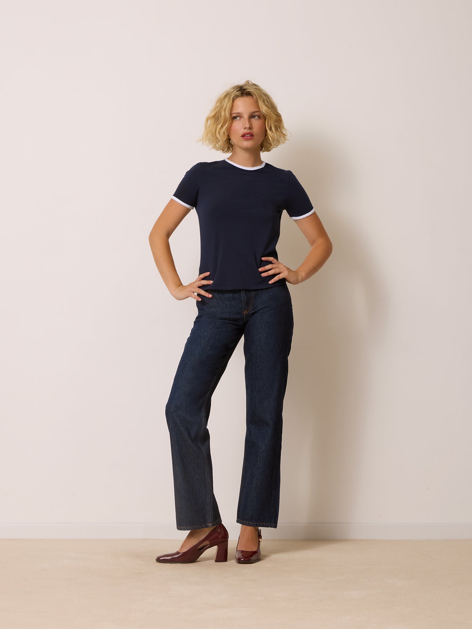 T-shirt LAURIE - Uni Marine