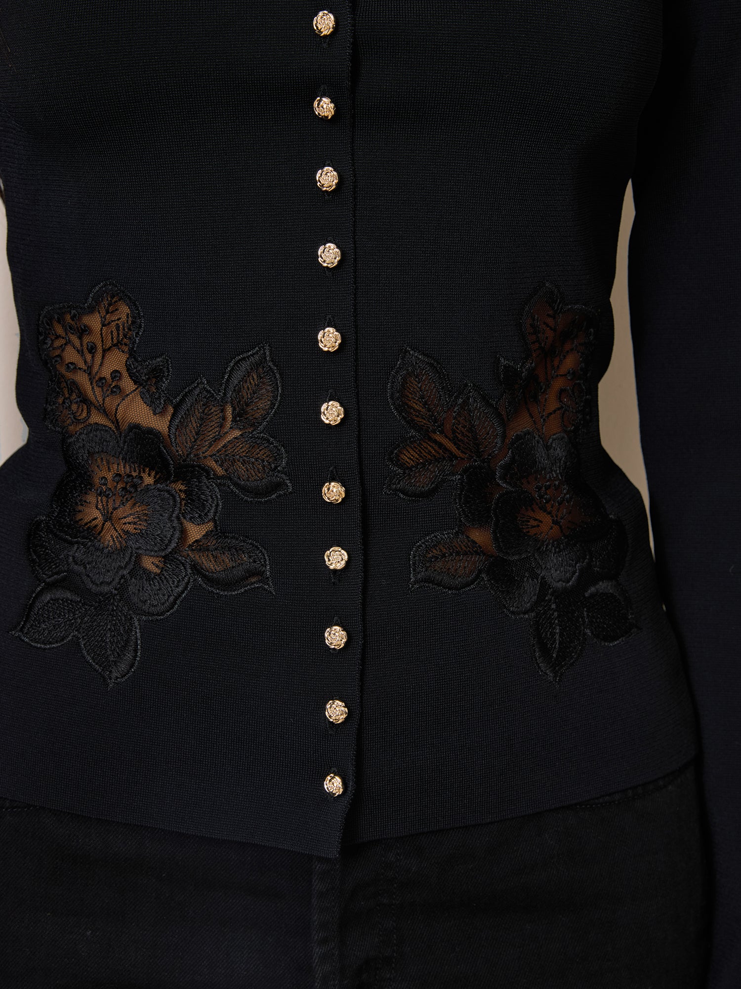 Cardigan LUCIENNE - BRODERIE  NOIR