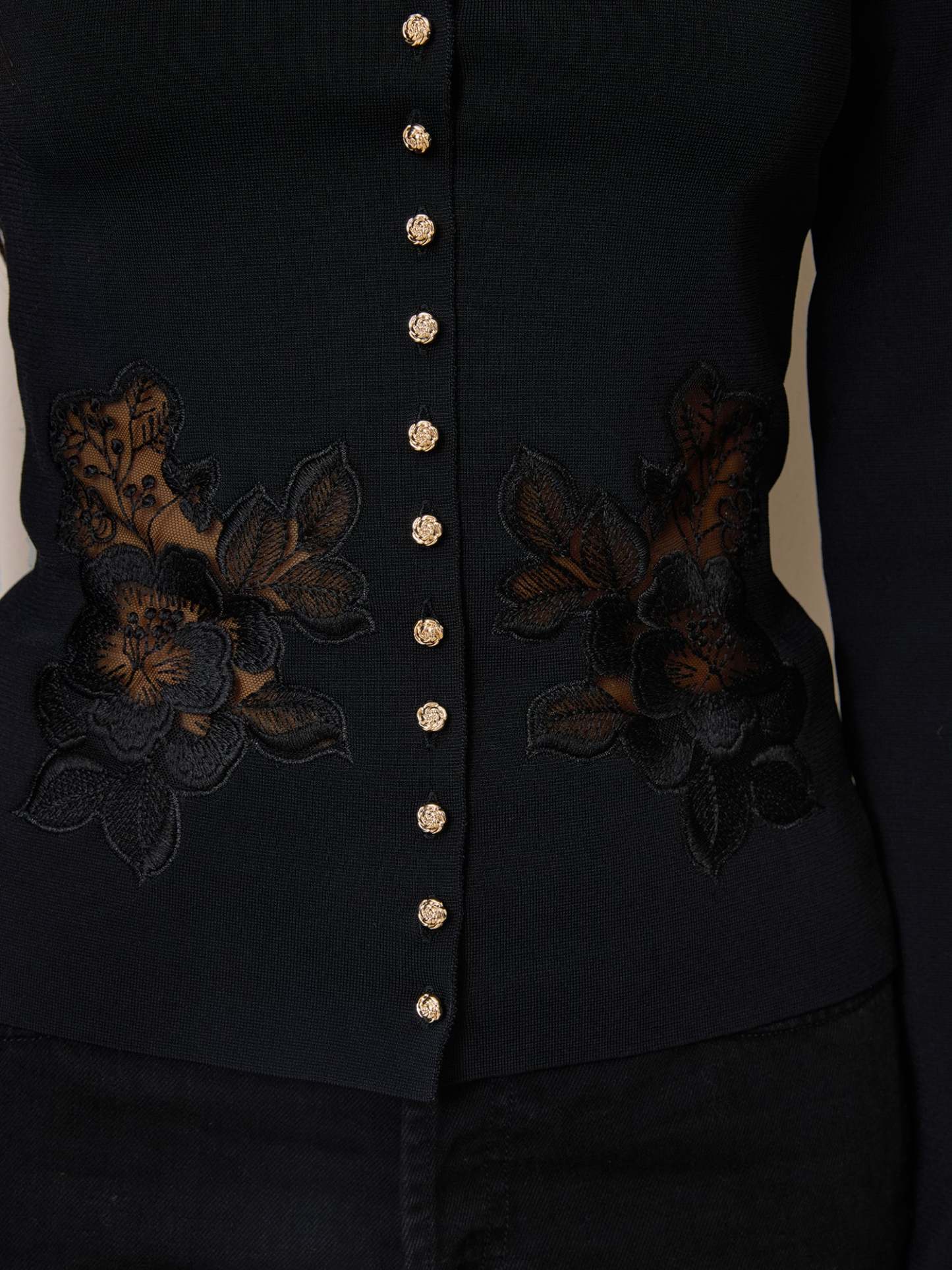 Cardigan LUCIENNE - BRODERIE  NOIR