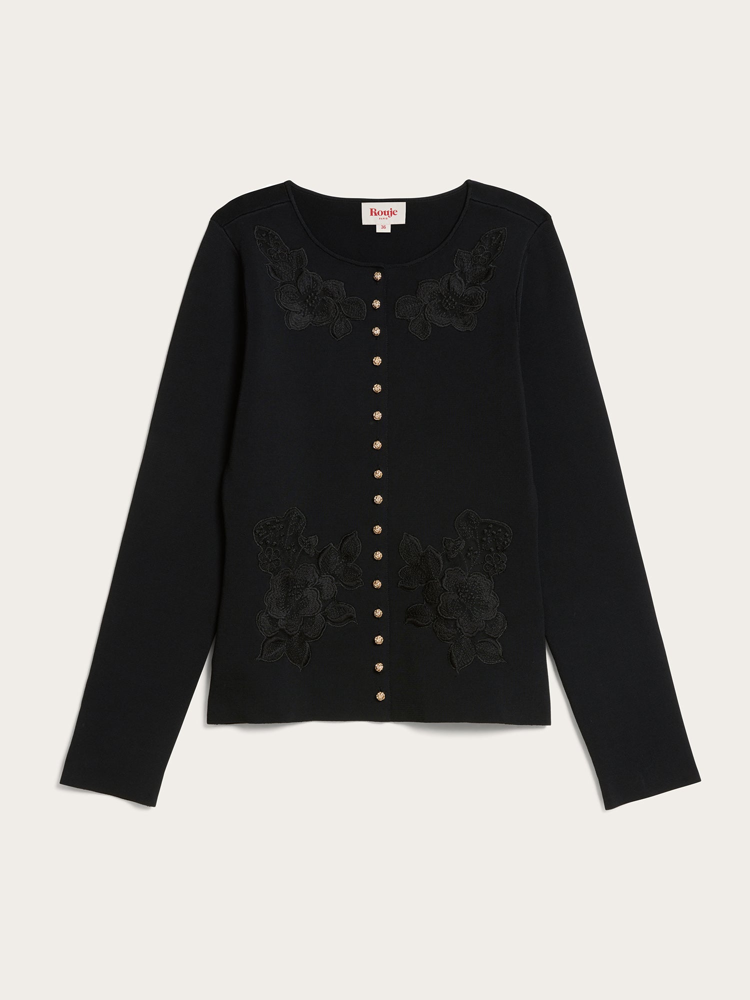 Cardigan LUCIENNE - BRODERIE  NOIR