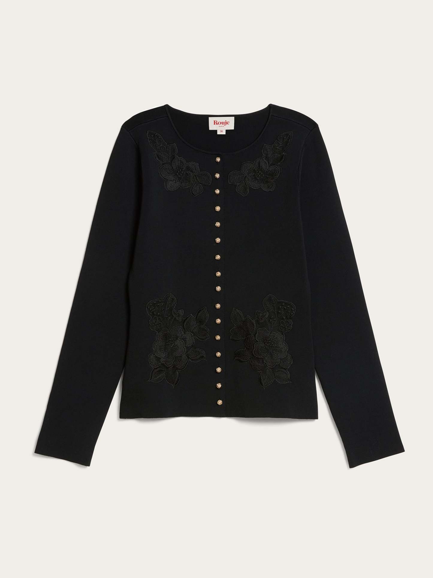 Cardigan LUCIENNE - BRODERIE  NOIR