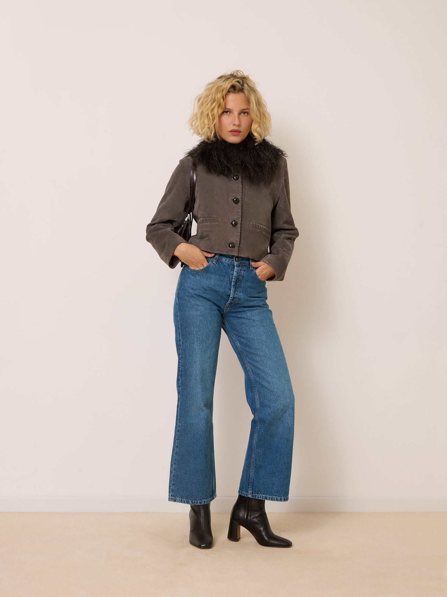 Veste LYS - SUEDE TAUPE