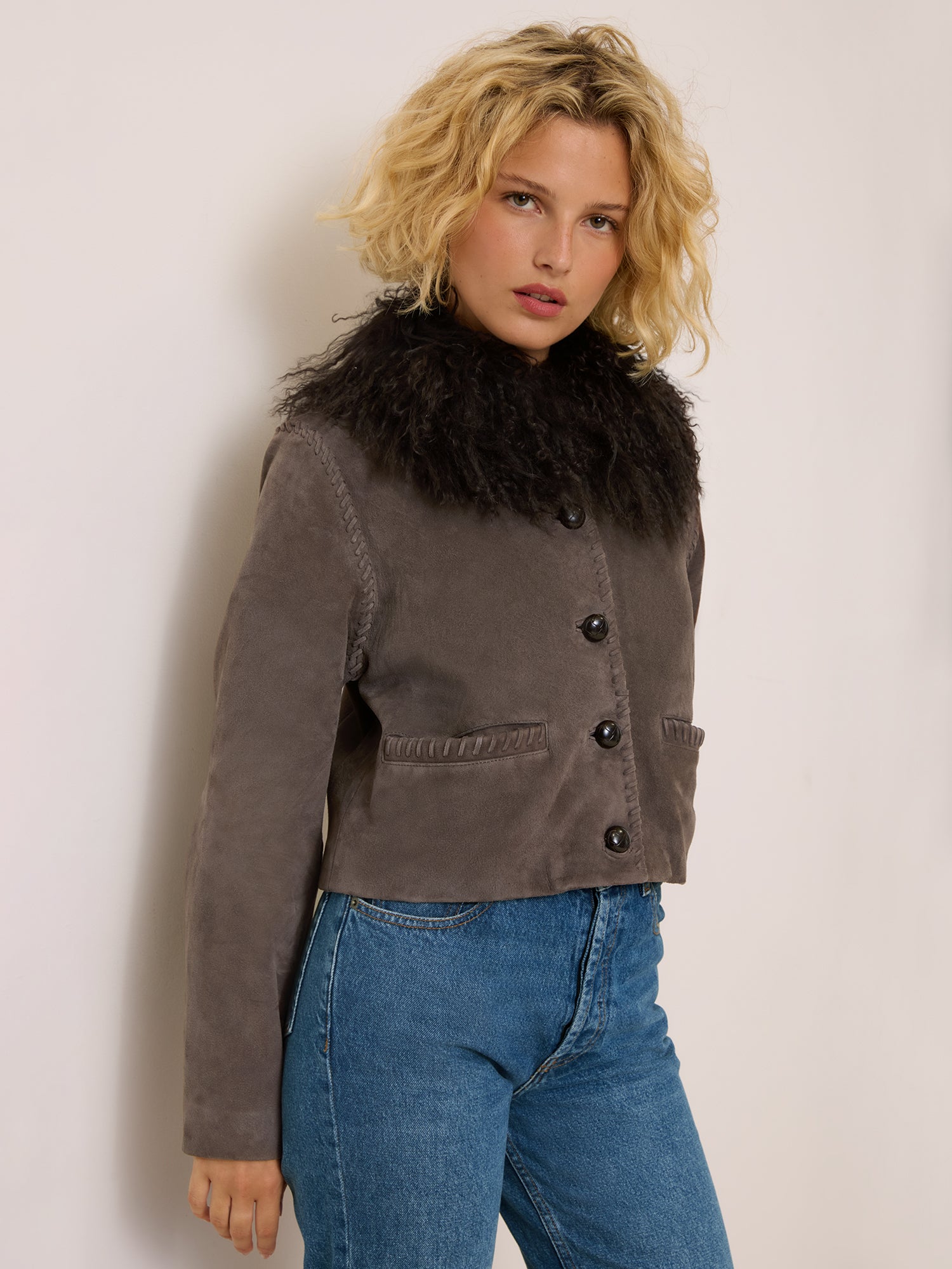 Veste LYS - SUEDE TAUPE