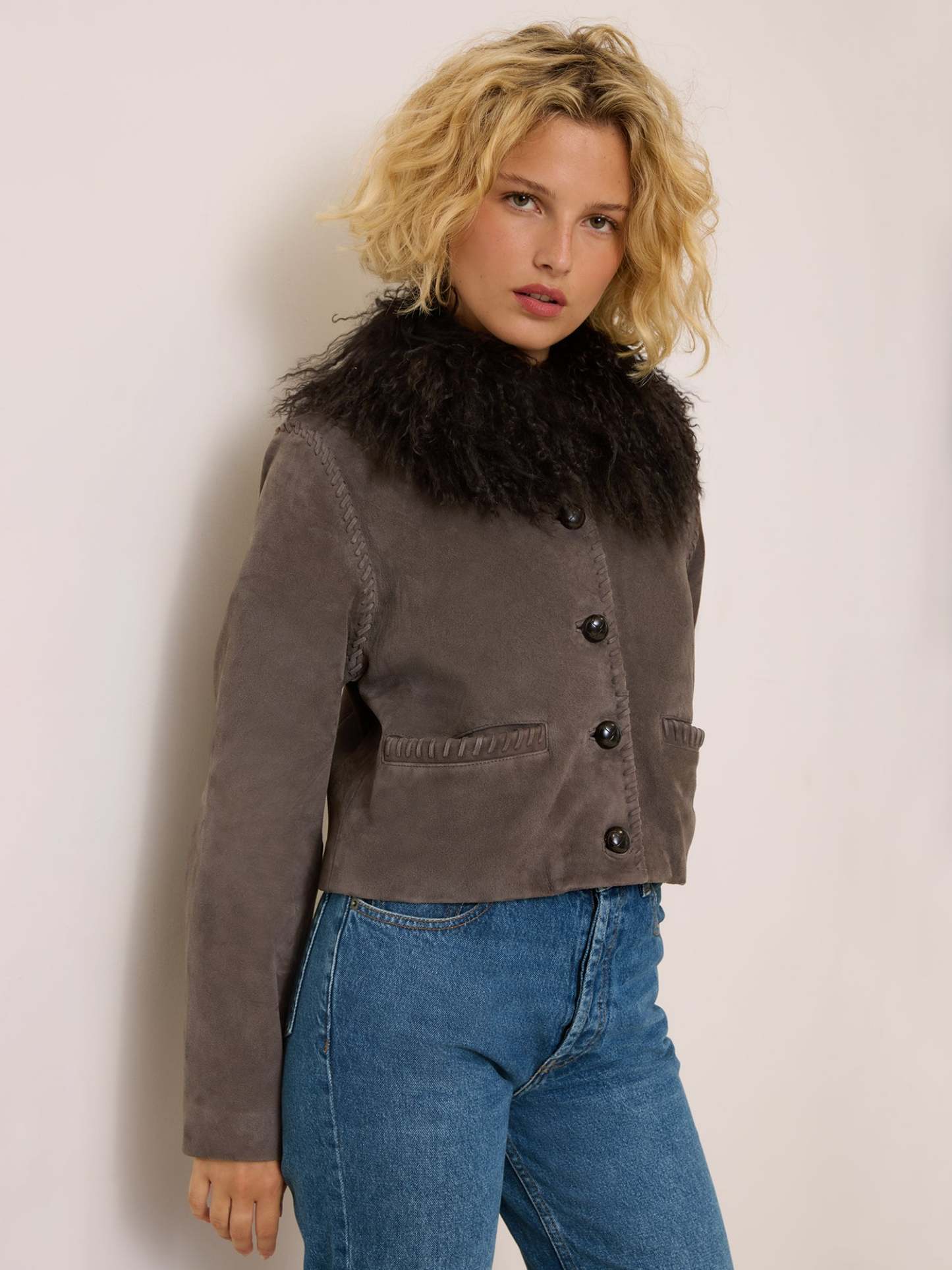 Veste LYS - SUEDE TAUPE