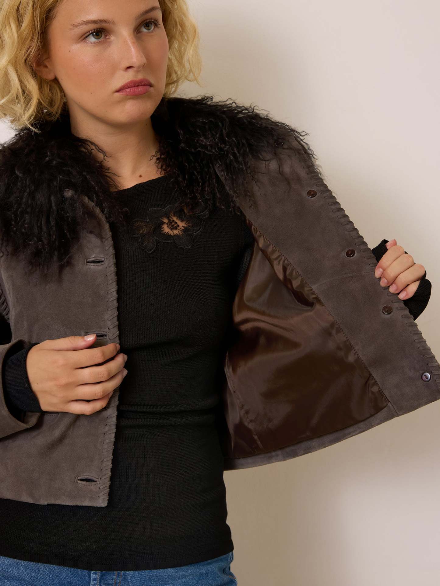 Veste LYS - SUEDE TAUPE