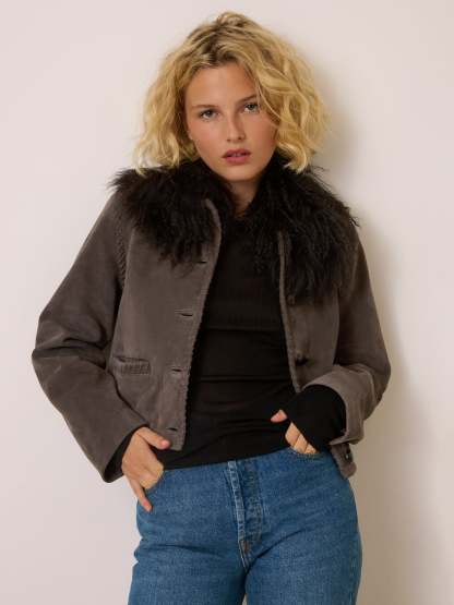 Veste LYS - SUEDE TAUPE