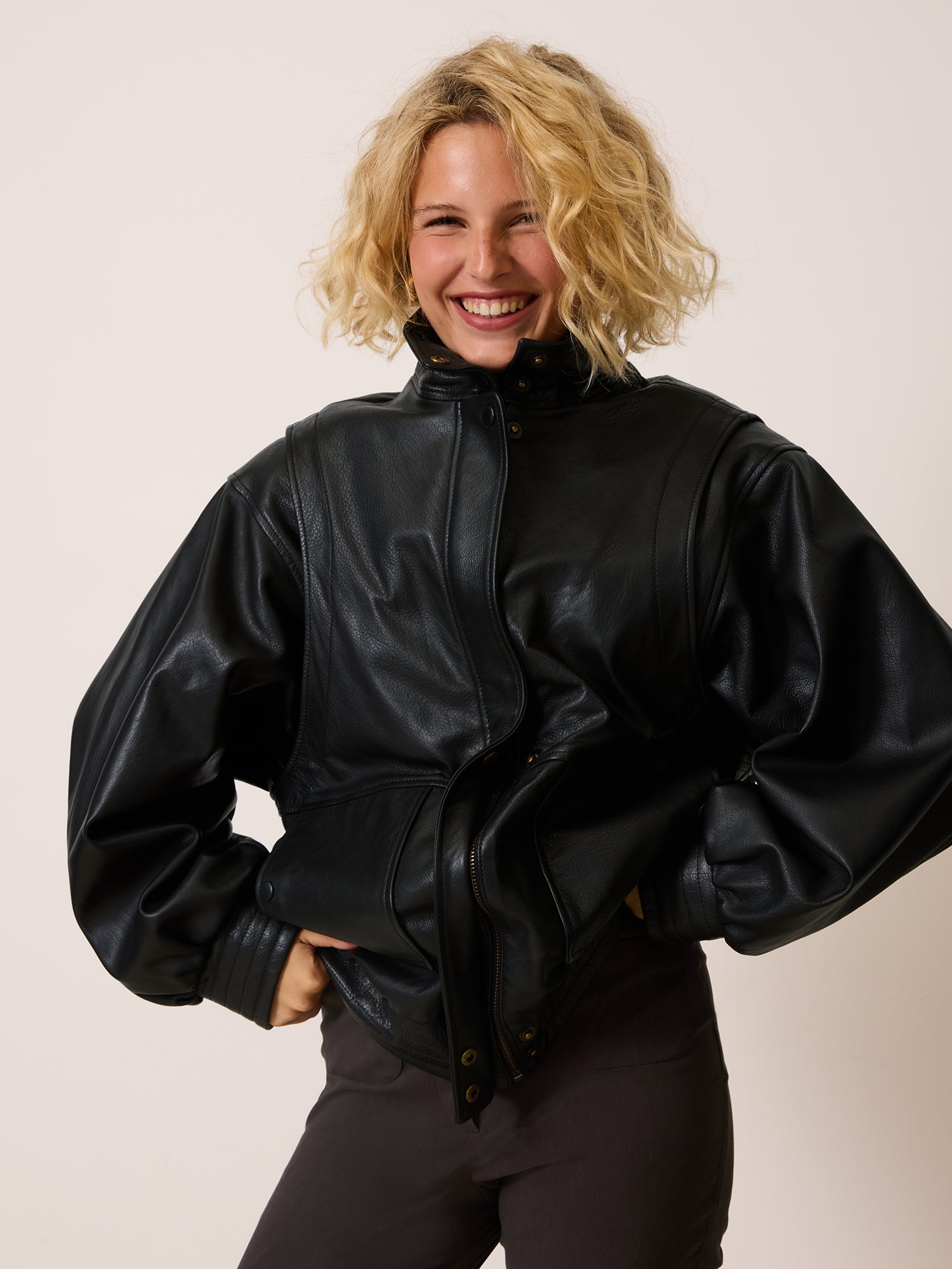 Veste ROMEO - Cuir Noir