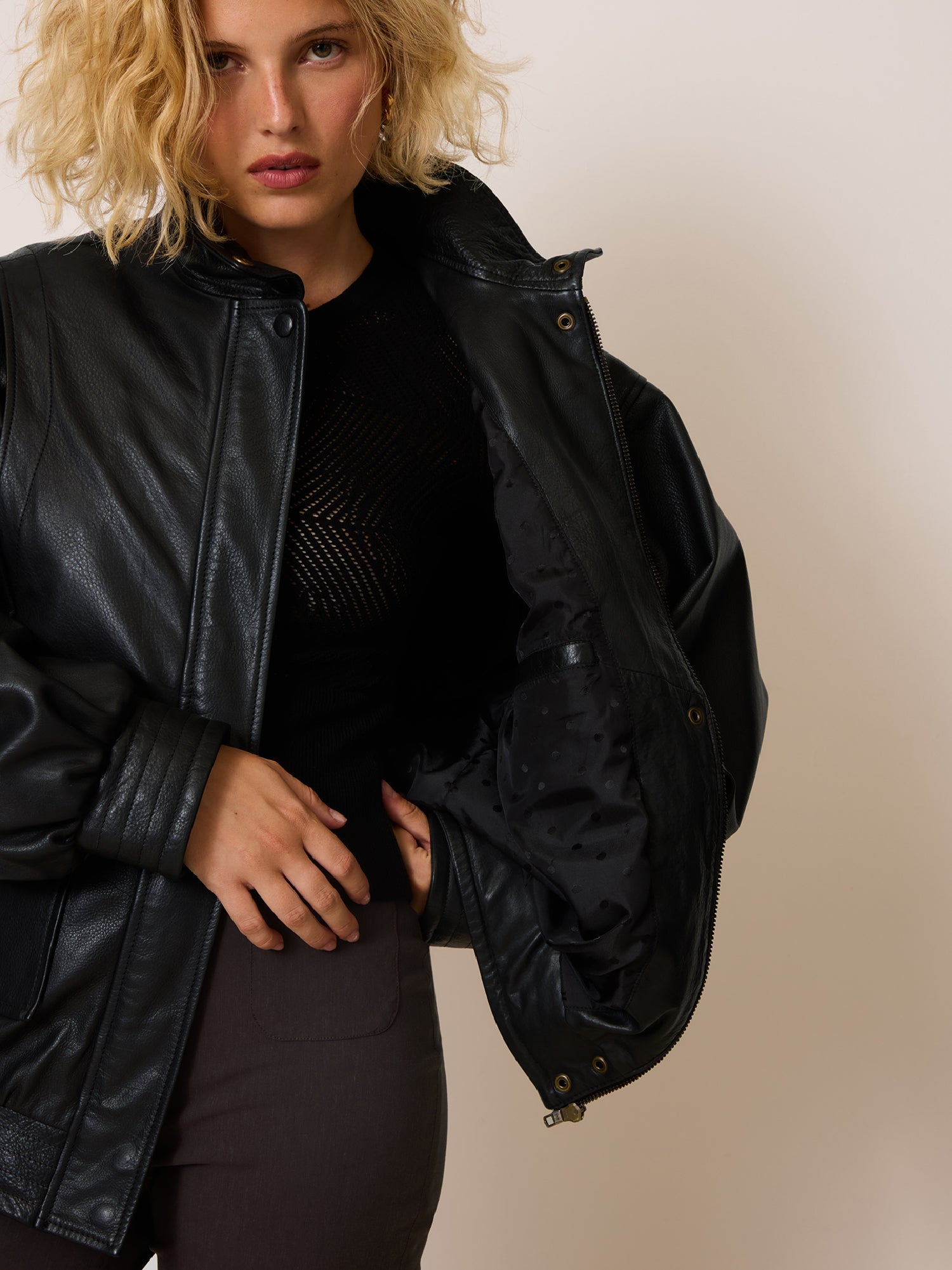 Veste ROMEO - Cuir Noir