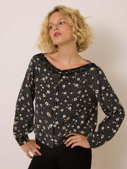 Blouse MAXIMIN - FLEURSDENUIT NOIR
