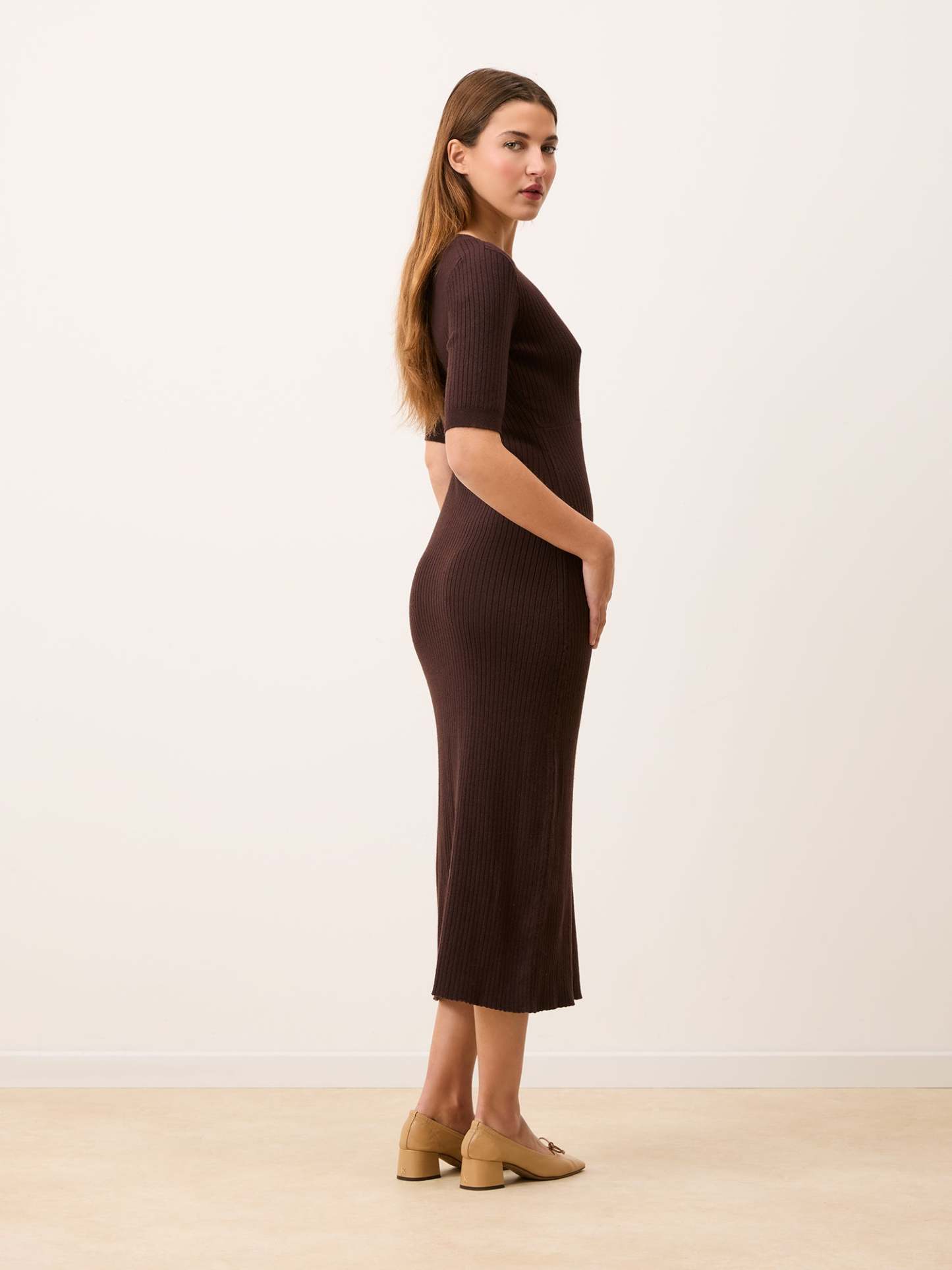 Robe MILA - Uni Chocolat