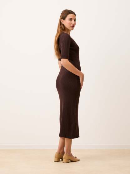 Robe MILA - Uni Chocolat