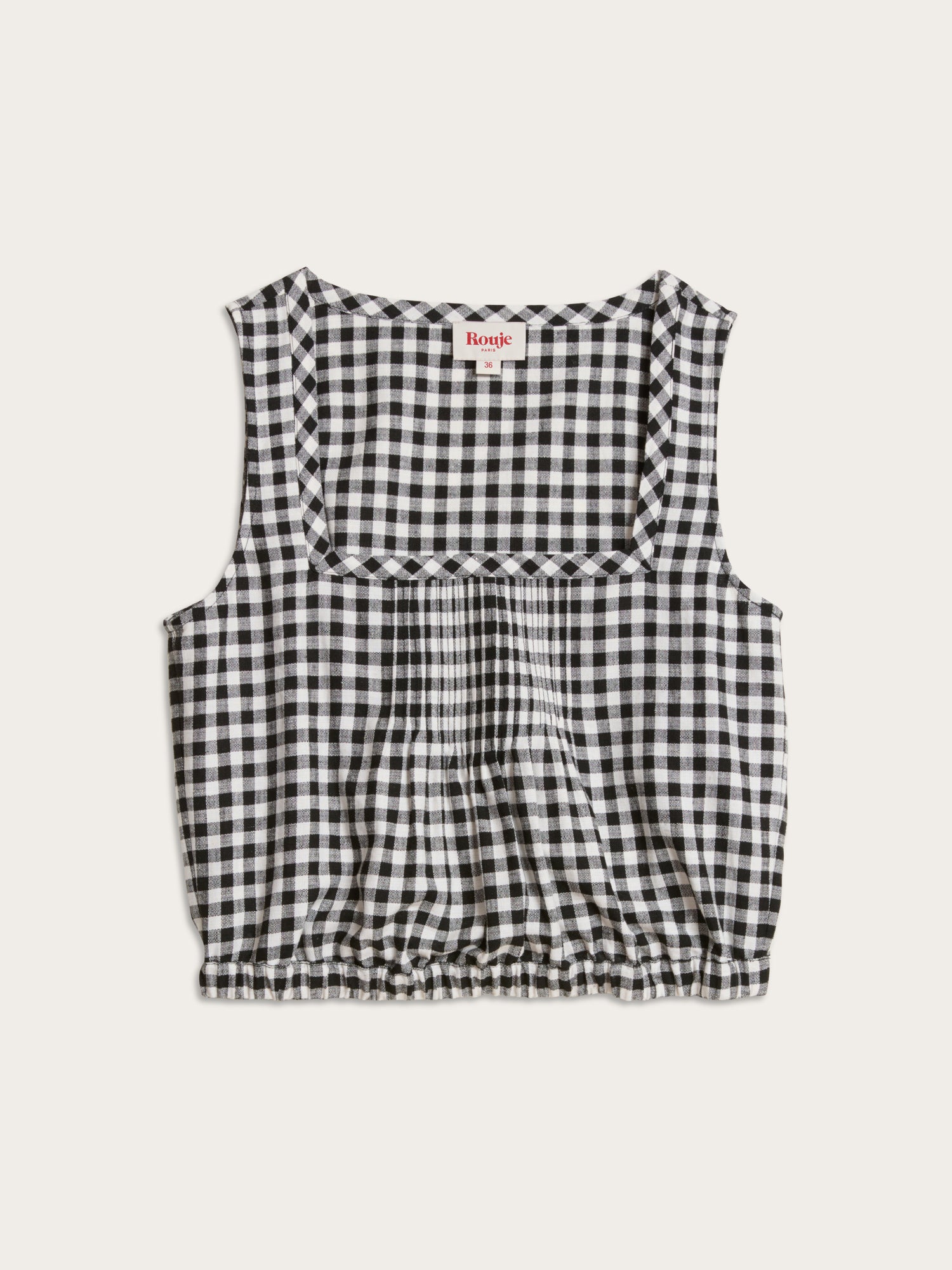 Top MINA - Vichy Noir