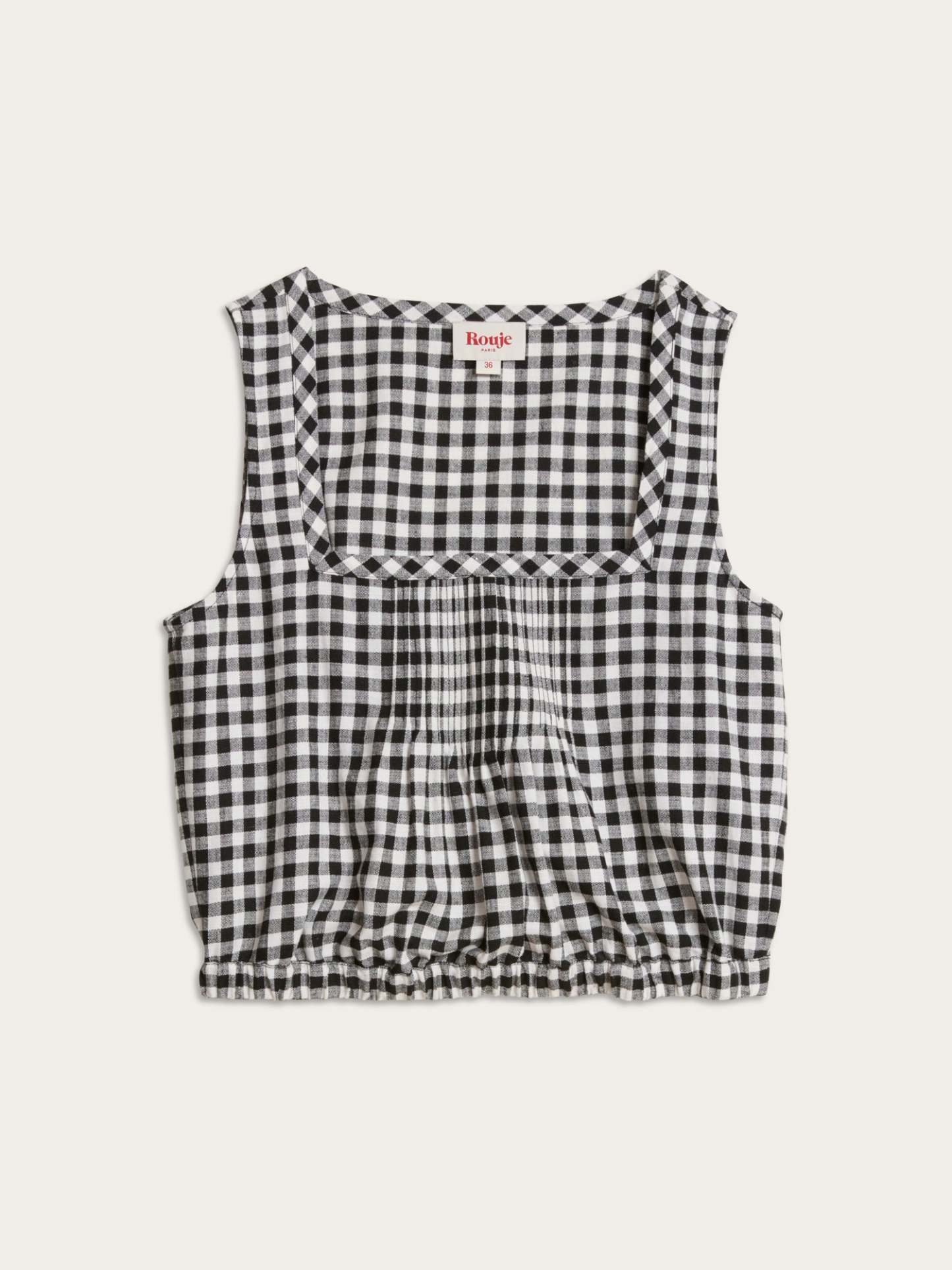 Top MINA - Vichy Noir