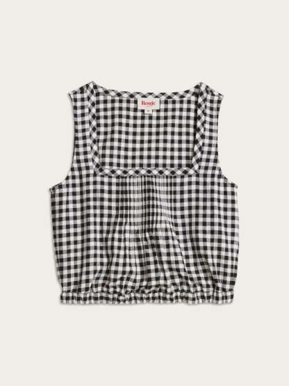 Top MINA - Vichy Noir