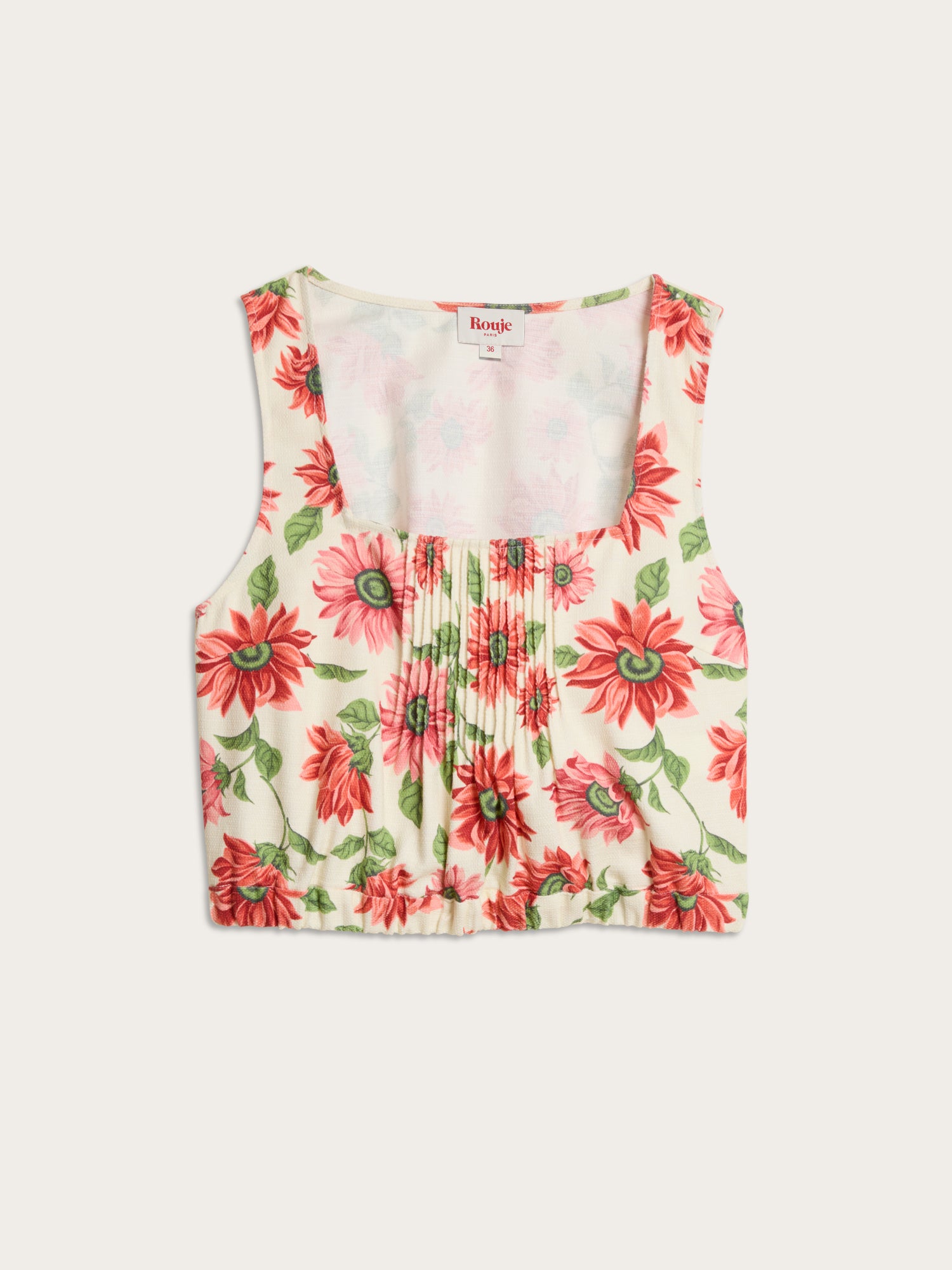 Top MINA - SUNFLOWER ECRU