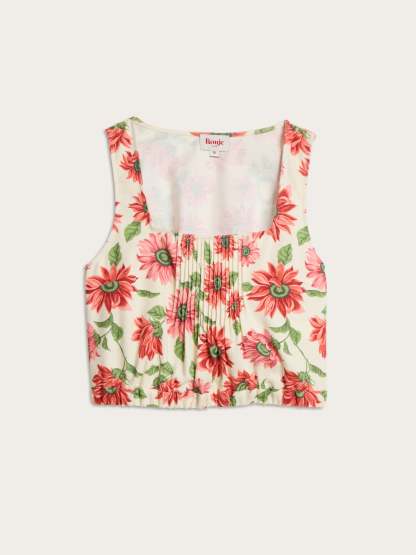 Top MINA - SUNFLOWER ECRU