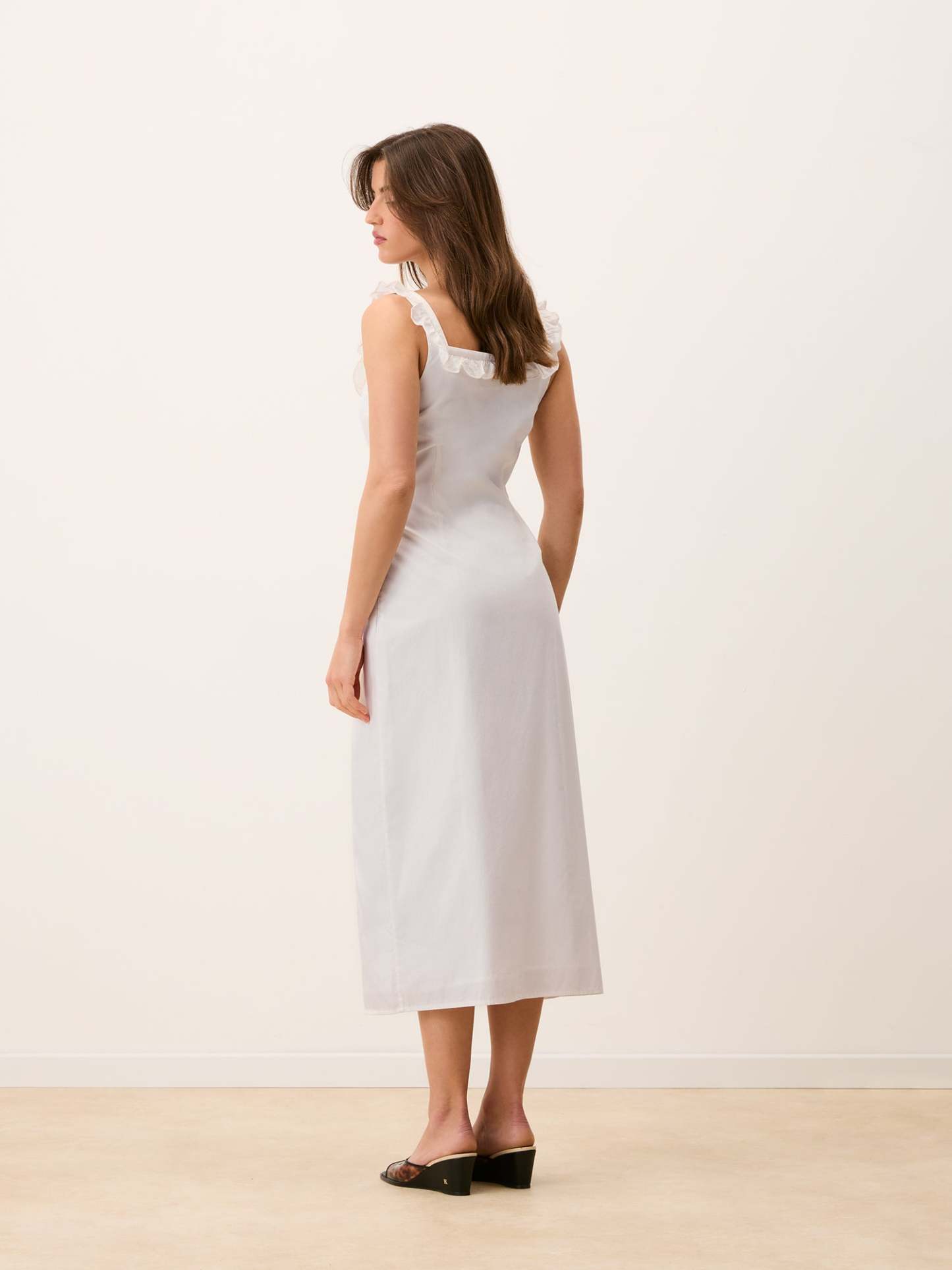 Robe MONIQUE - Uni Blanc
