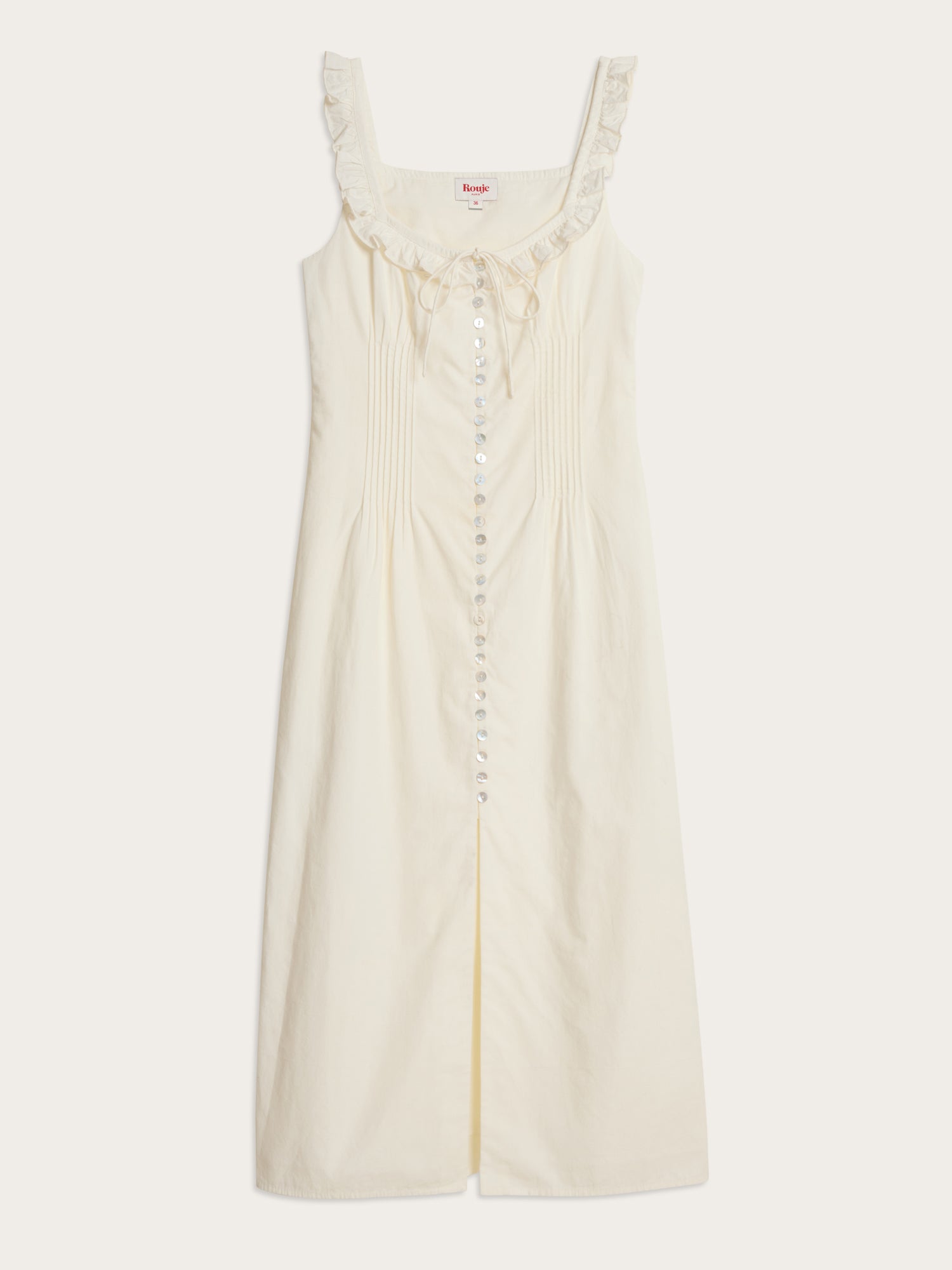 Robe MONIQUE - Uni Blanc