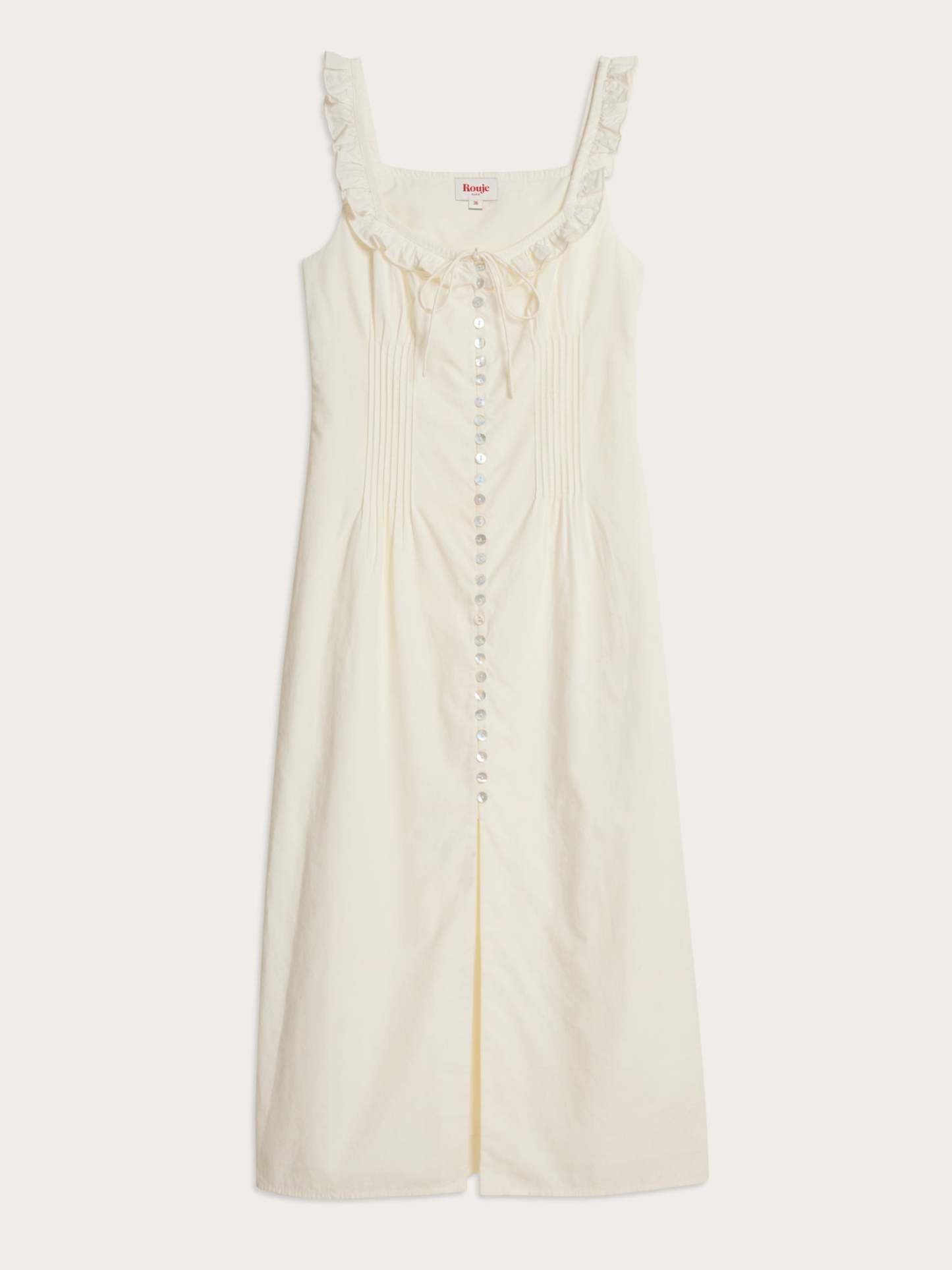 Robe MONIQUE - Uni Blanc