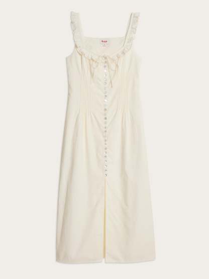 Robe MONIQUE - Uni Blanc
